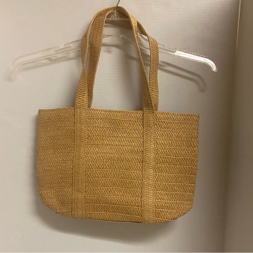 Draper James Tan Woven Everyday Tote Bag